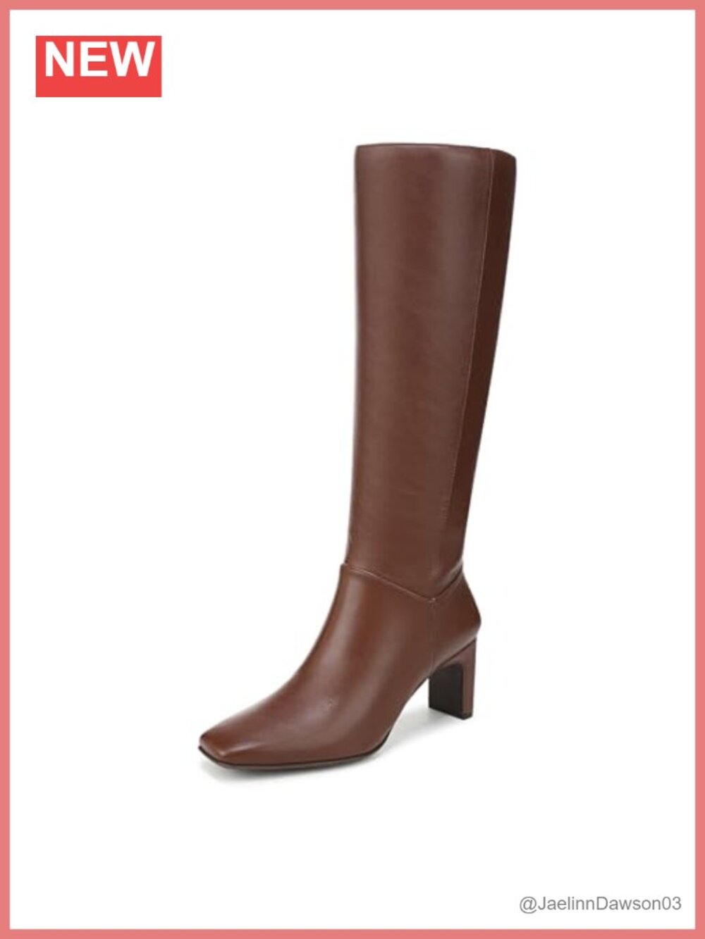Naturalizer Nona Wide Calf Knee High Boots with Side Zip, Square Toe, 2 3/4"